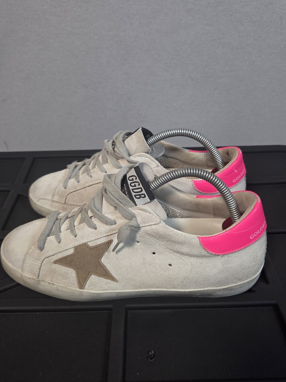 Golden Goose GGDB Superstar Suede Sneakers Women Sz 40 Off White Pink  Italy
